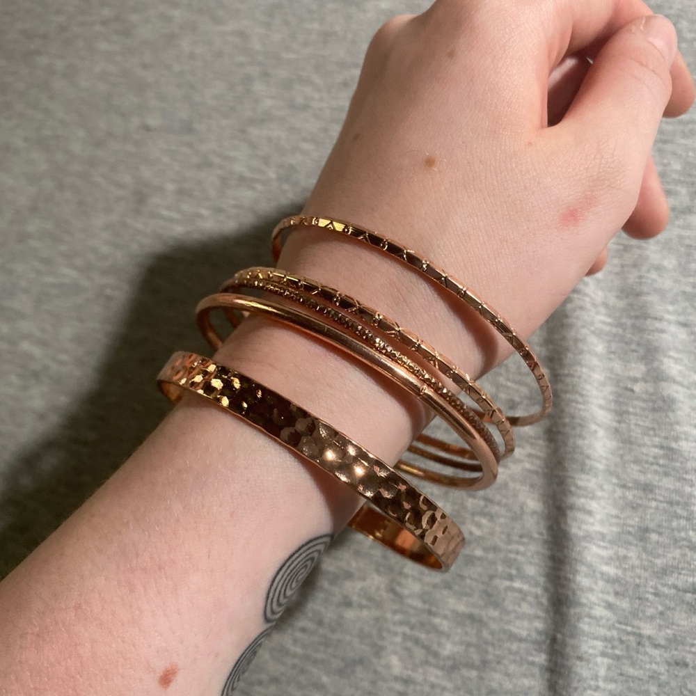 Elegant Gold Bangle Set